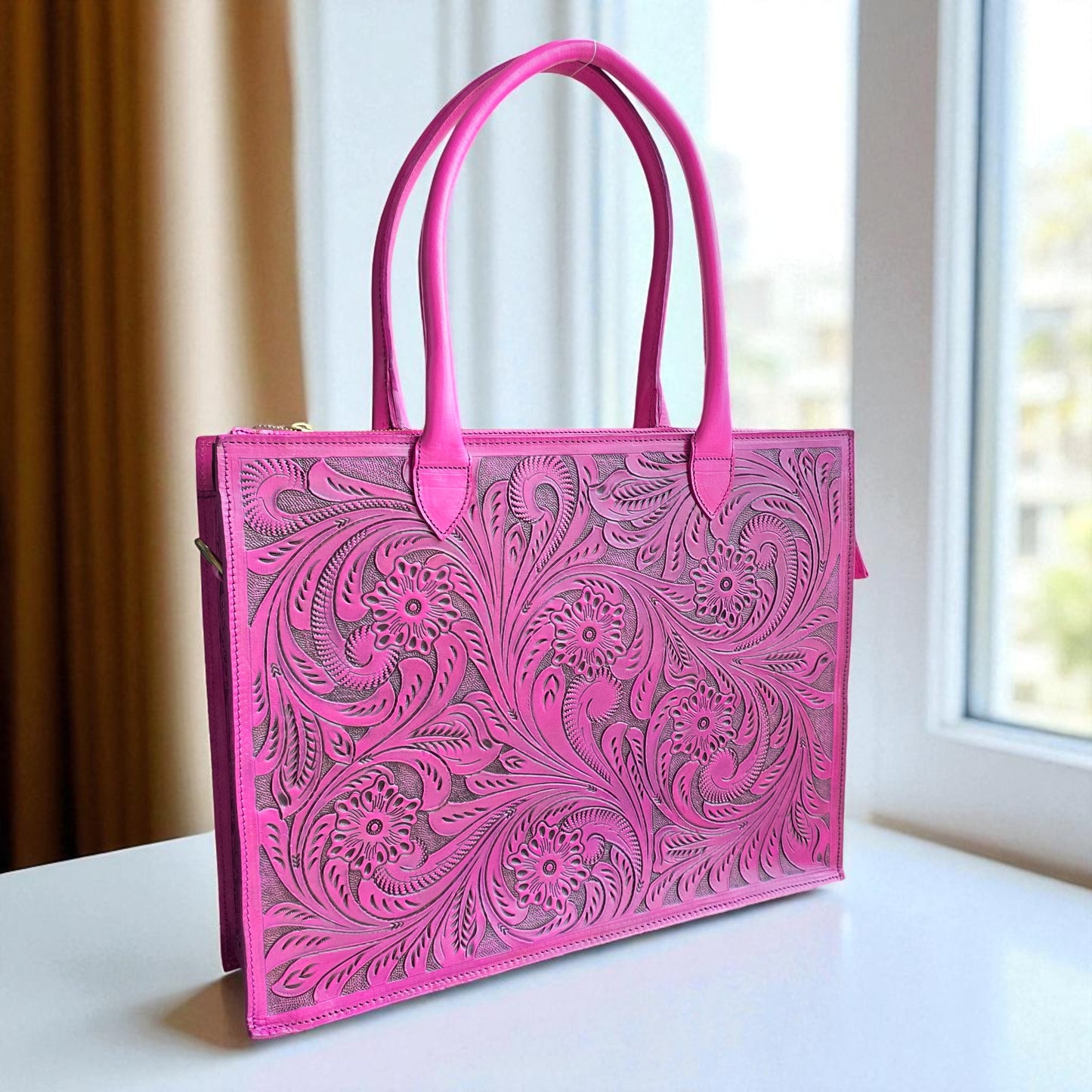 Premium Tooled Western Laptop Purse