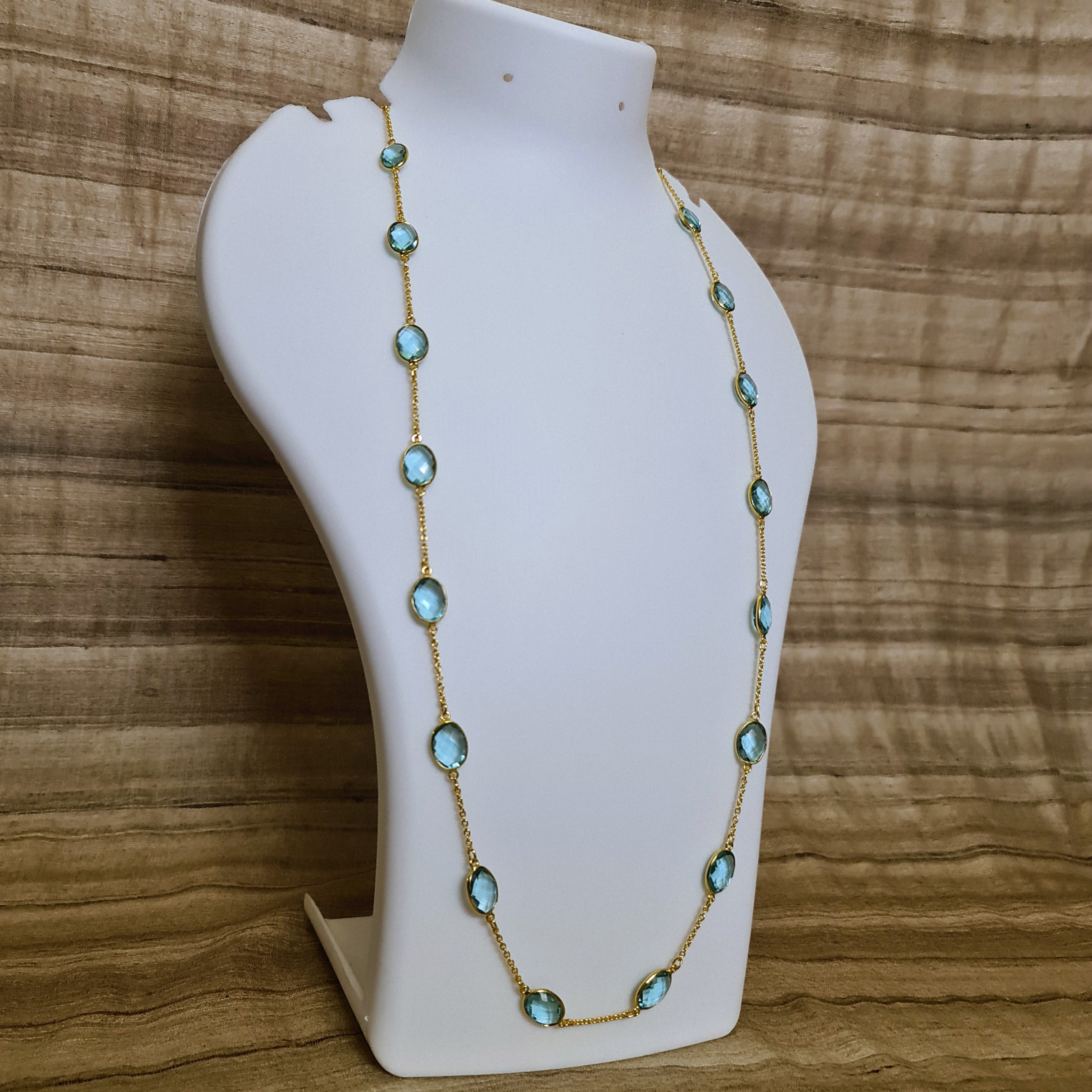 Turquoise Firoza Natural 19 Stone Necklace