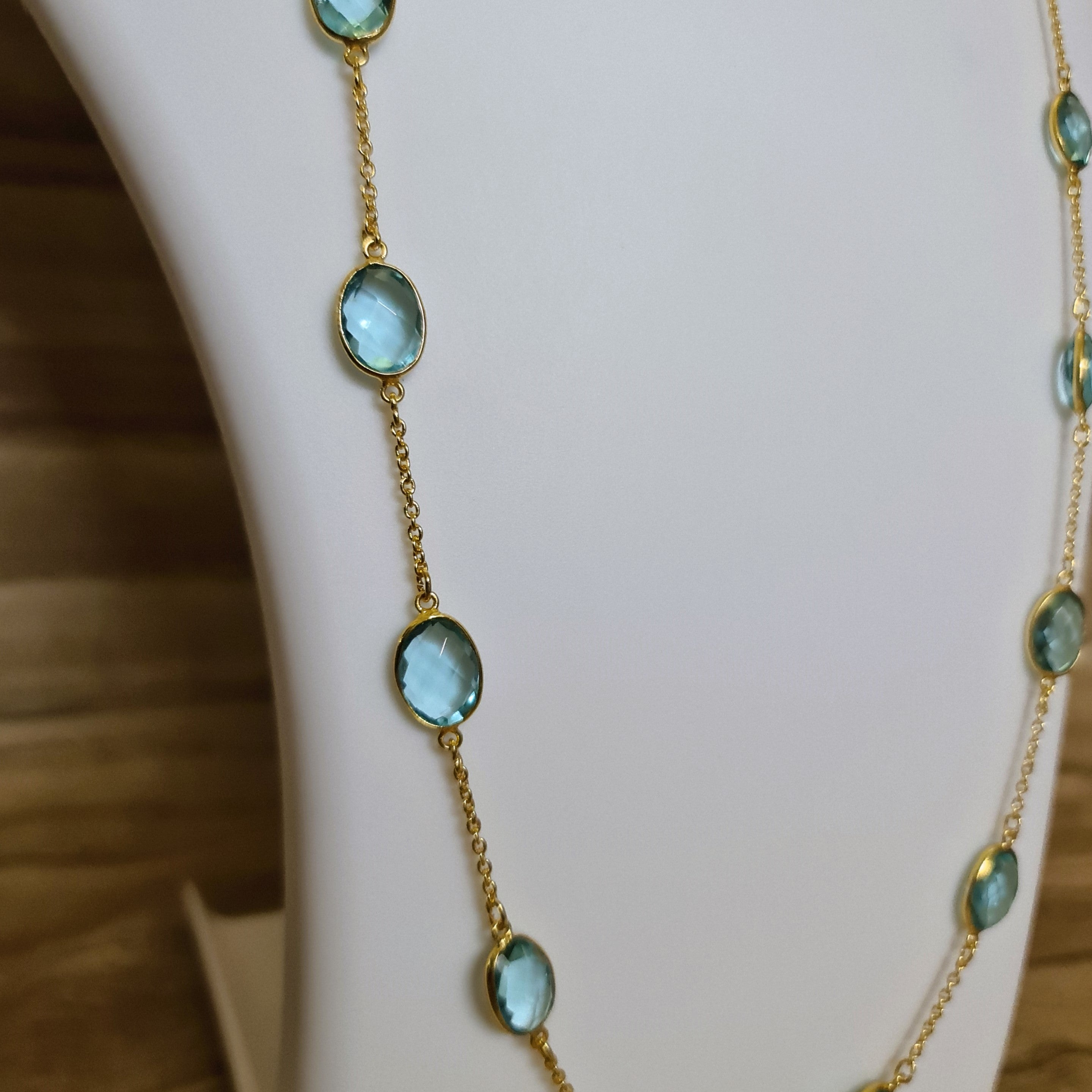 Turquoise Firoza Natural 19 Stone Necklace