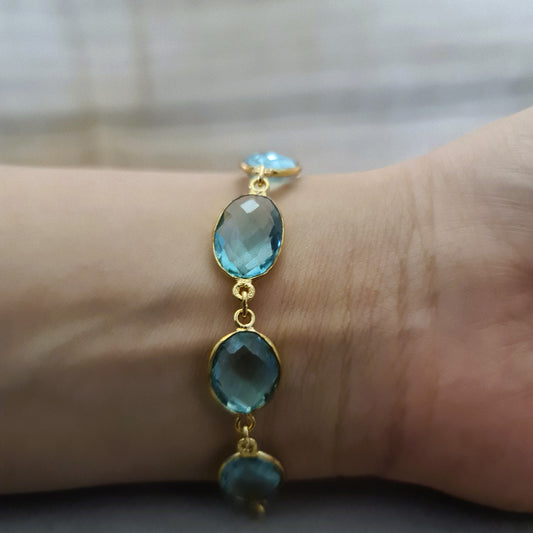 Turquoise Natural Stone Crystal Bracelet