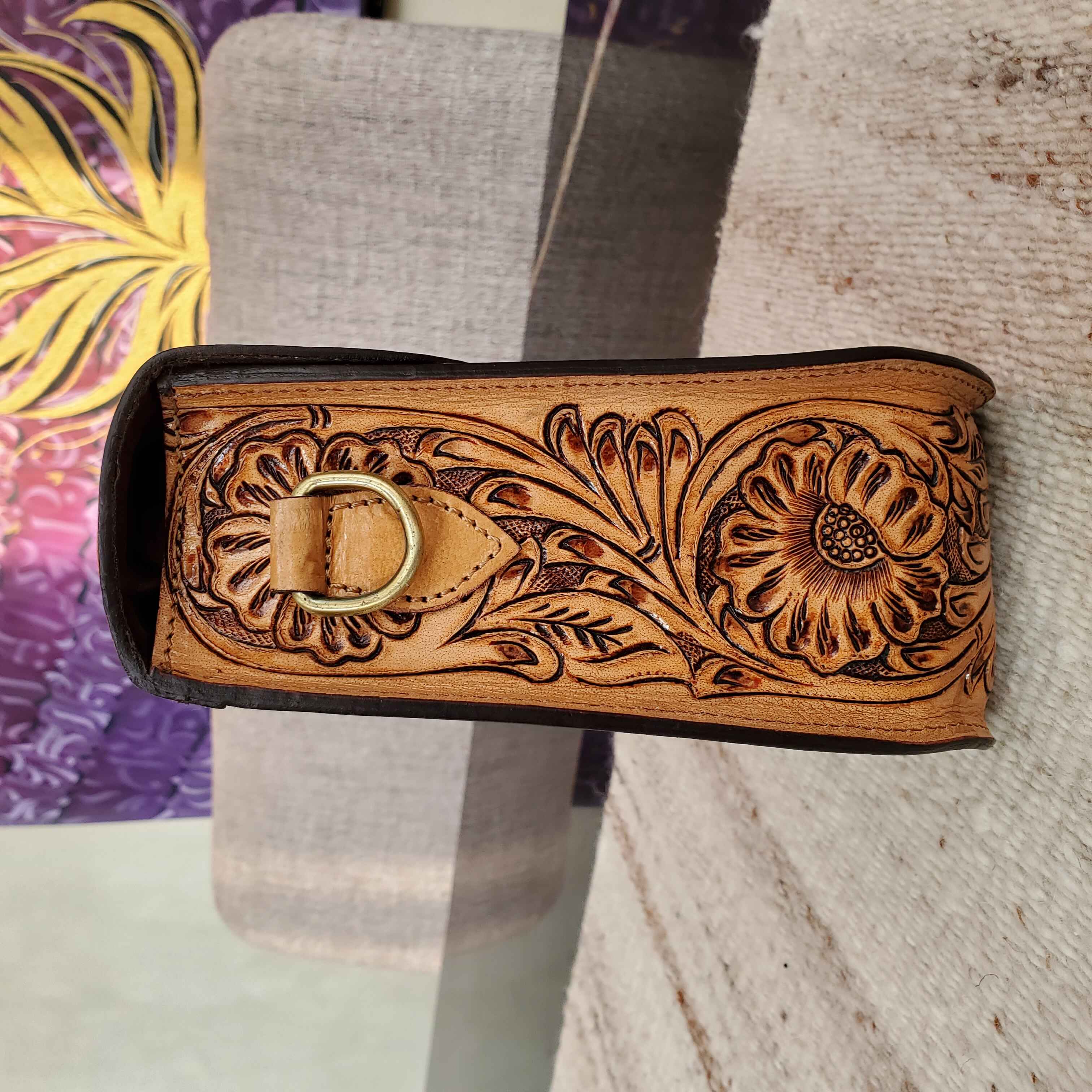 Western Tooled Purse Sling