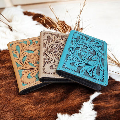 Western Tooled Passport Holder
