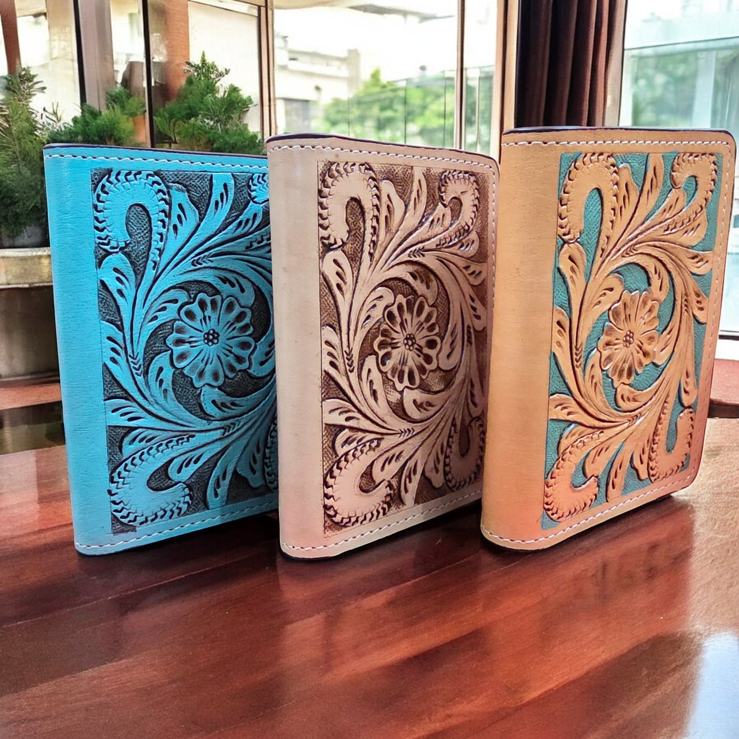Western Tooled Passport Holder