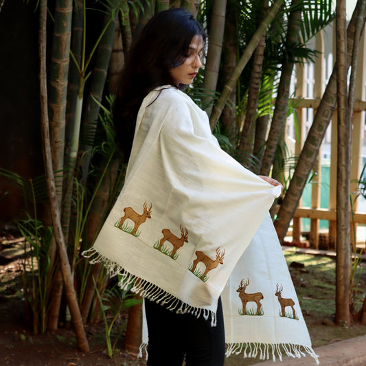 Embroidered Manipuri Stole