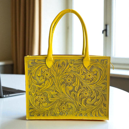 Premium Tooled Western Laptop Purse