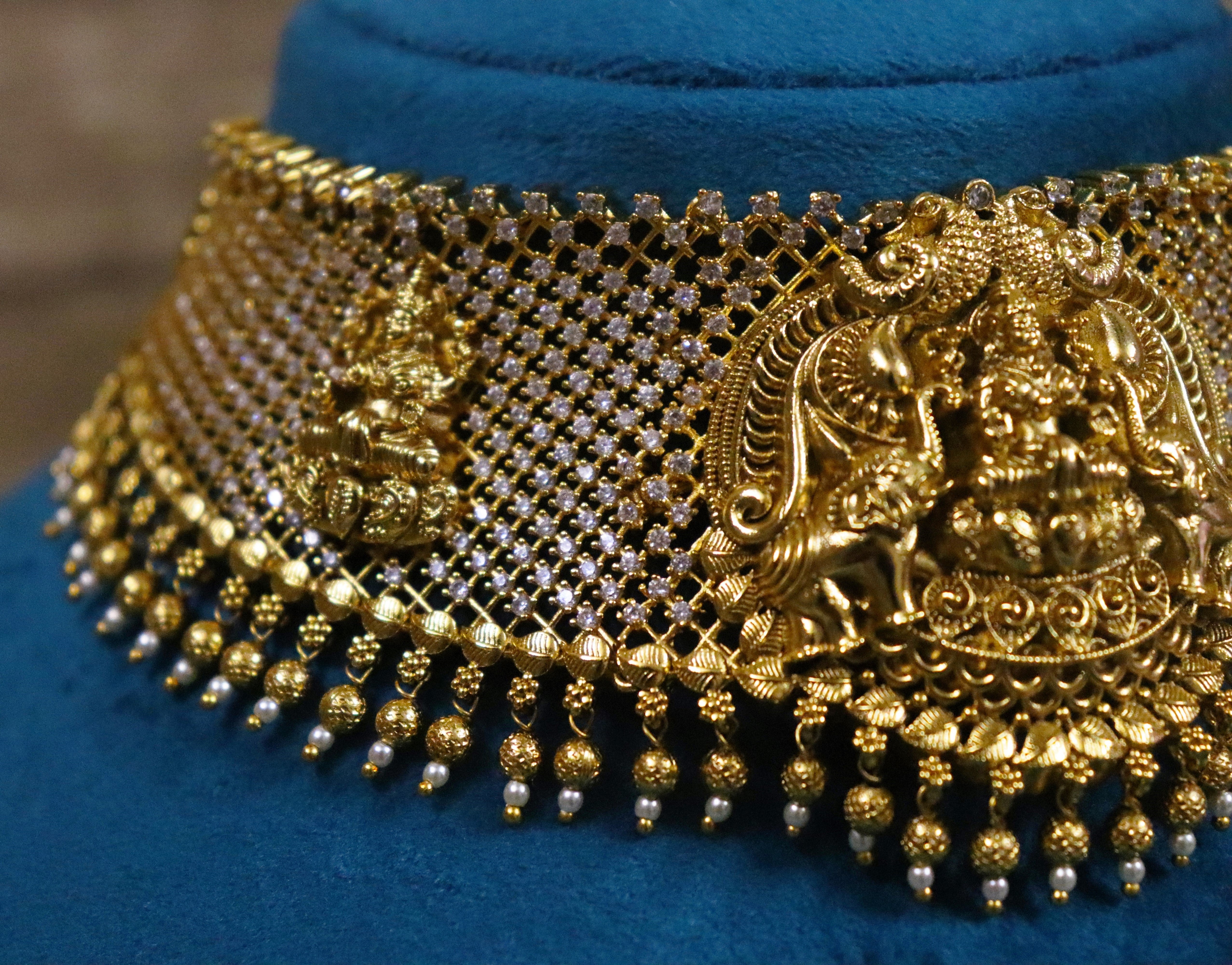 Temple Jaali Laxmi Choker