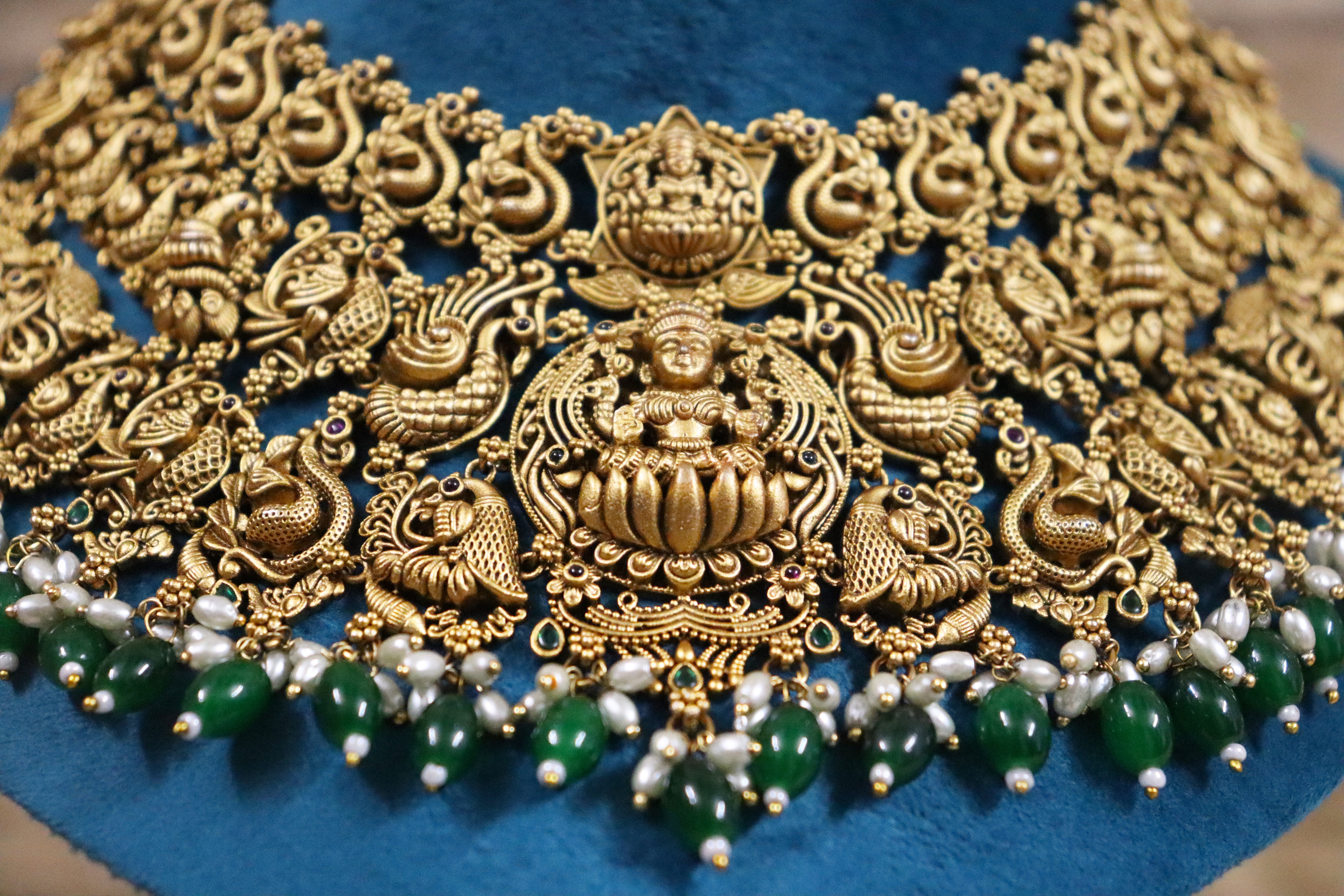 Long Temple Bridal Necklace