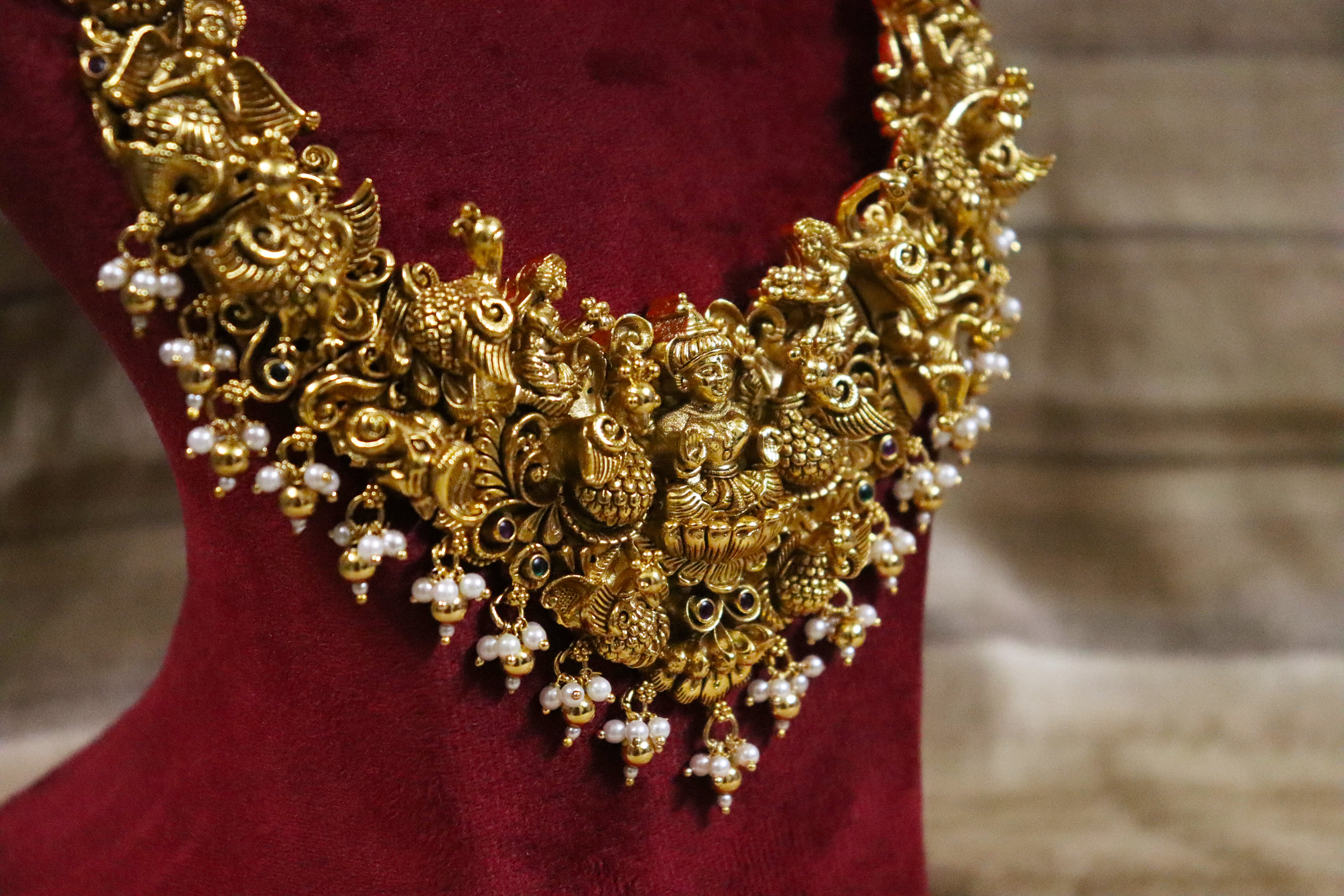 Long Temple Bridal Nagas Necklace