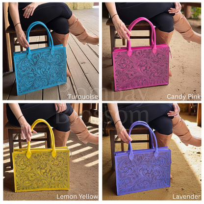 Premium Tooled Western Laptop Purse