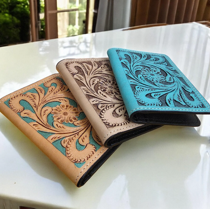 Western Tooled Passport Holder