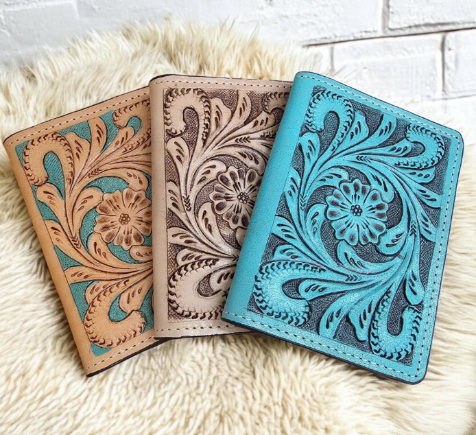 Western Tooled Passport Holder