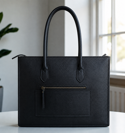 Regular Tooled Checkered Laptop Tote