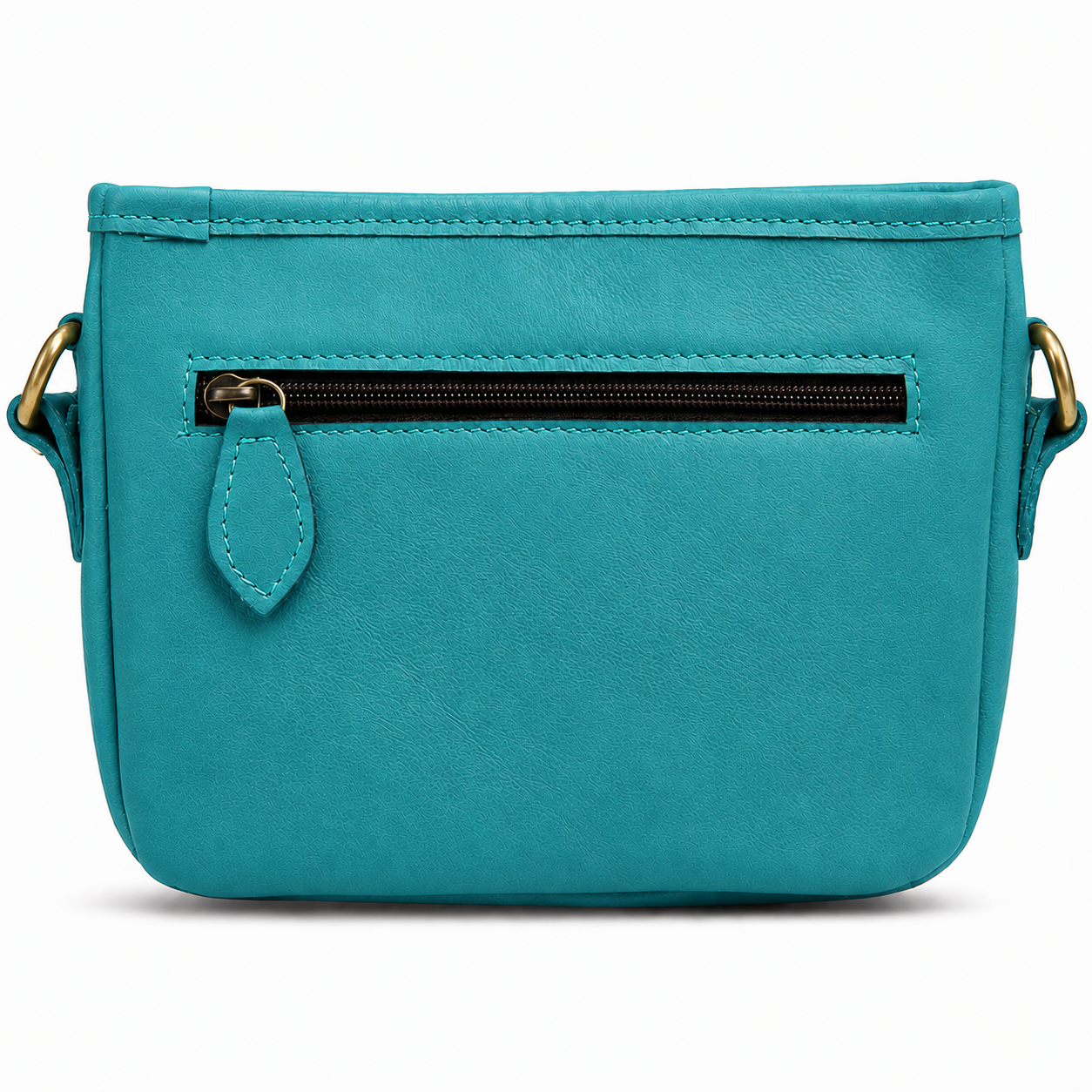 Tooled Tan Leather Crossbody Purse
