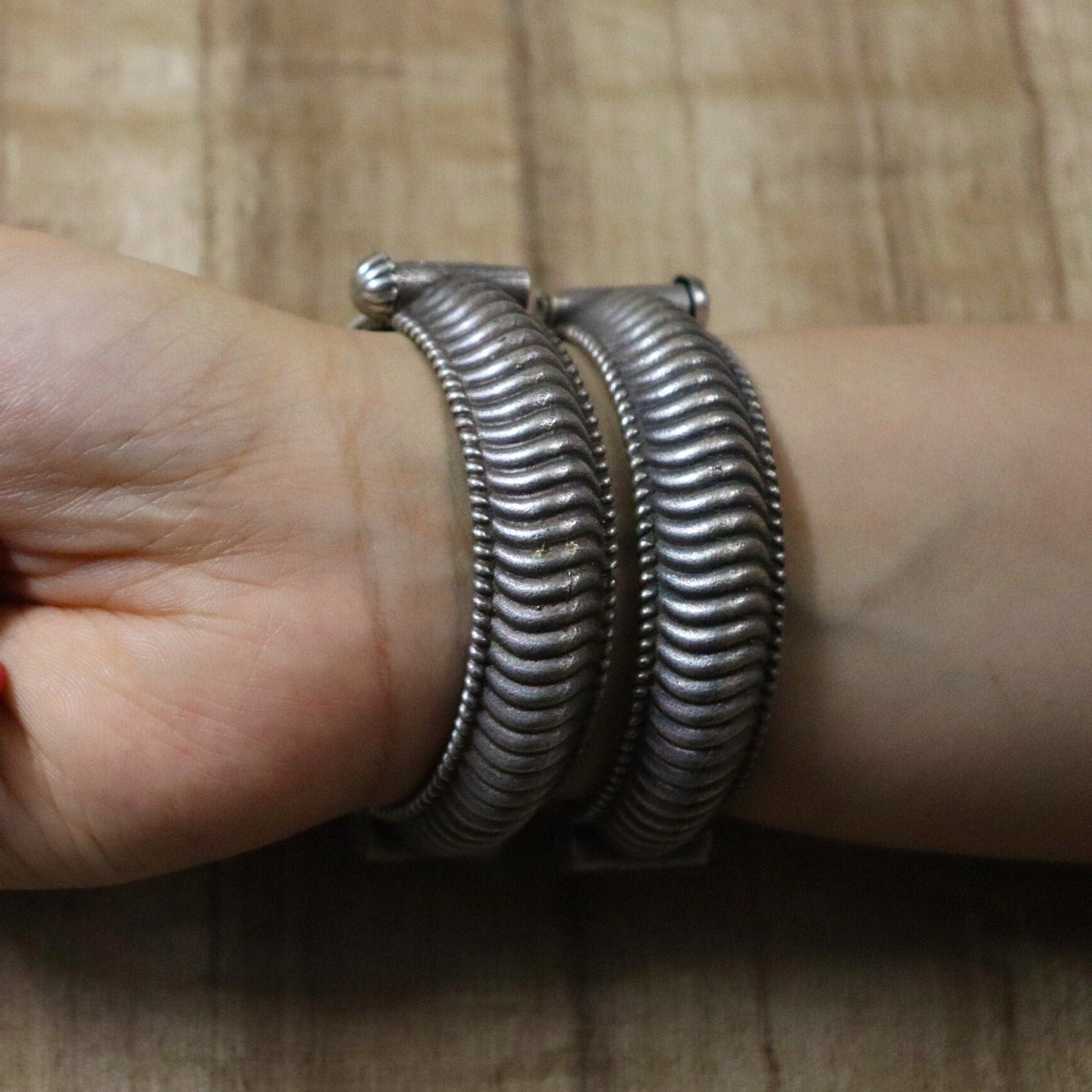 Silver Look Alike Bangles