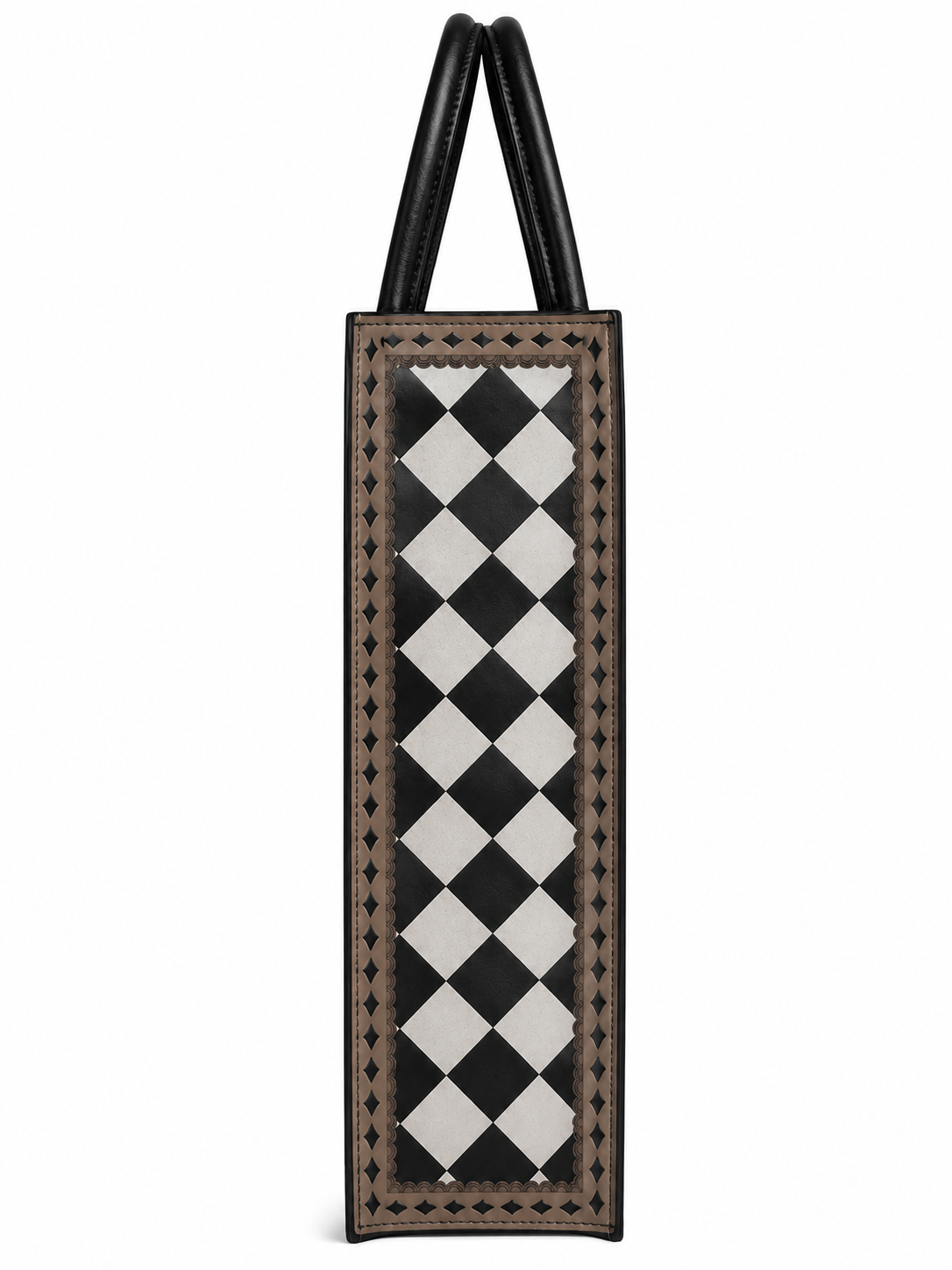 Regular Tooled Checkered Laptop Tote